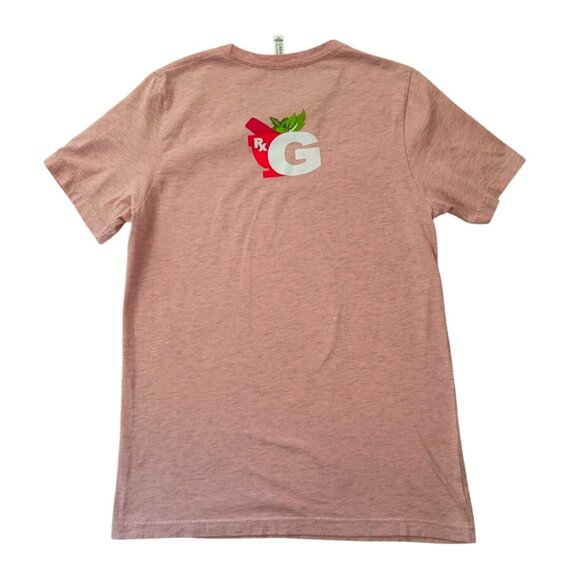 Vaccinated Graphic T-Shirt Bella and Canvas Size Medium Rose Tan Cotton Blend - Picture 4 of 5